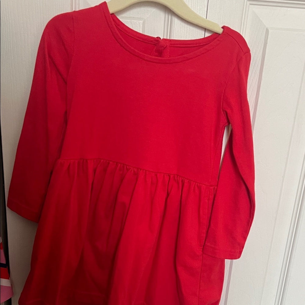 Primary Red Kids Casual Dress